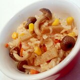 しめじとじゃこ天のコーン炒飯